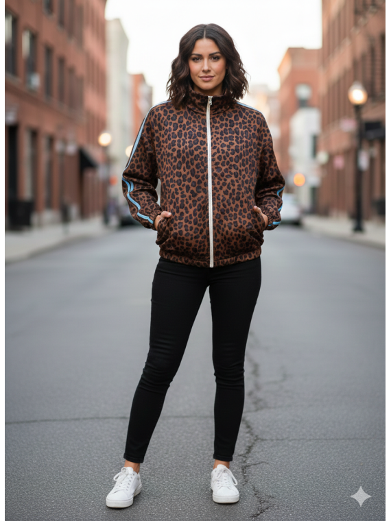 SUDADERA LEOPARDO RAYAS