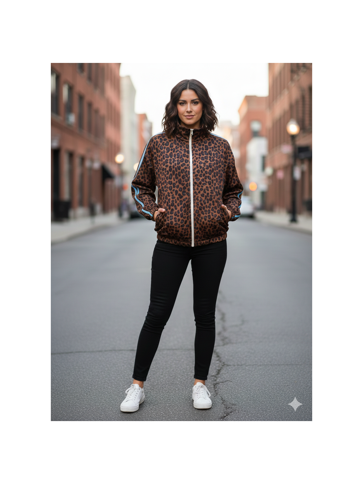 SUDADERA LEOPARDO RAYAS