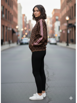 SUDADERA LEOPARDO RAYAS