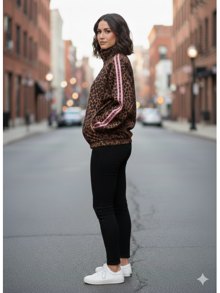 SUDADERA LEOPARDO RAYAS
