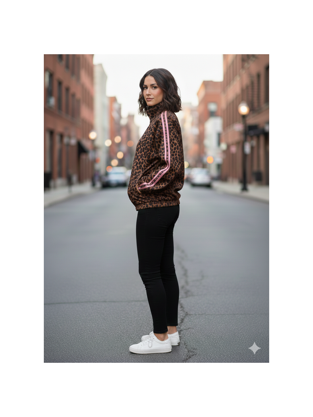 SUDADERA LEOPARDO RAYAS