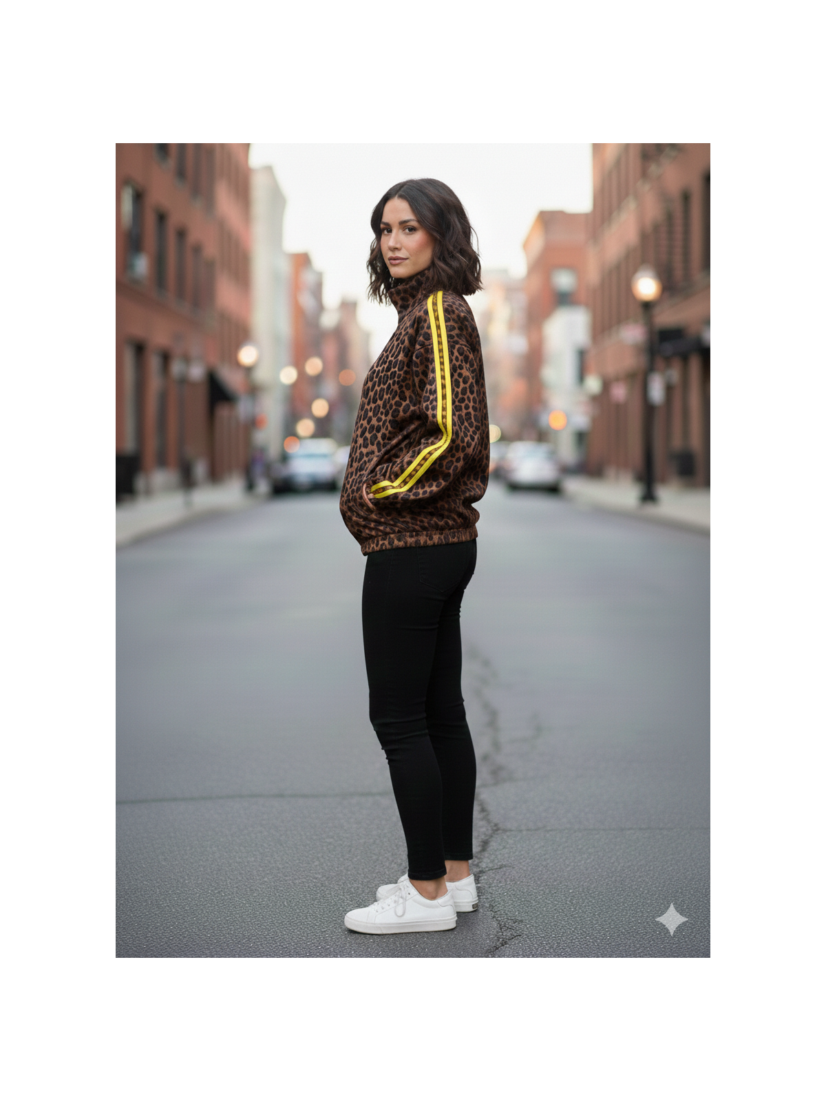 SUDADERA LEOPARDO RAYAS